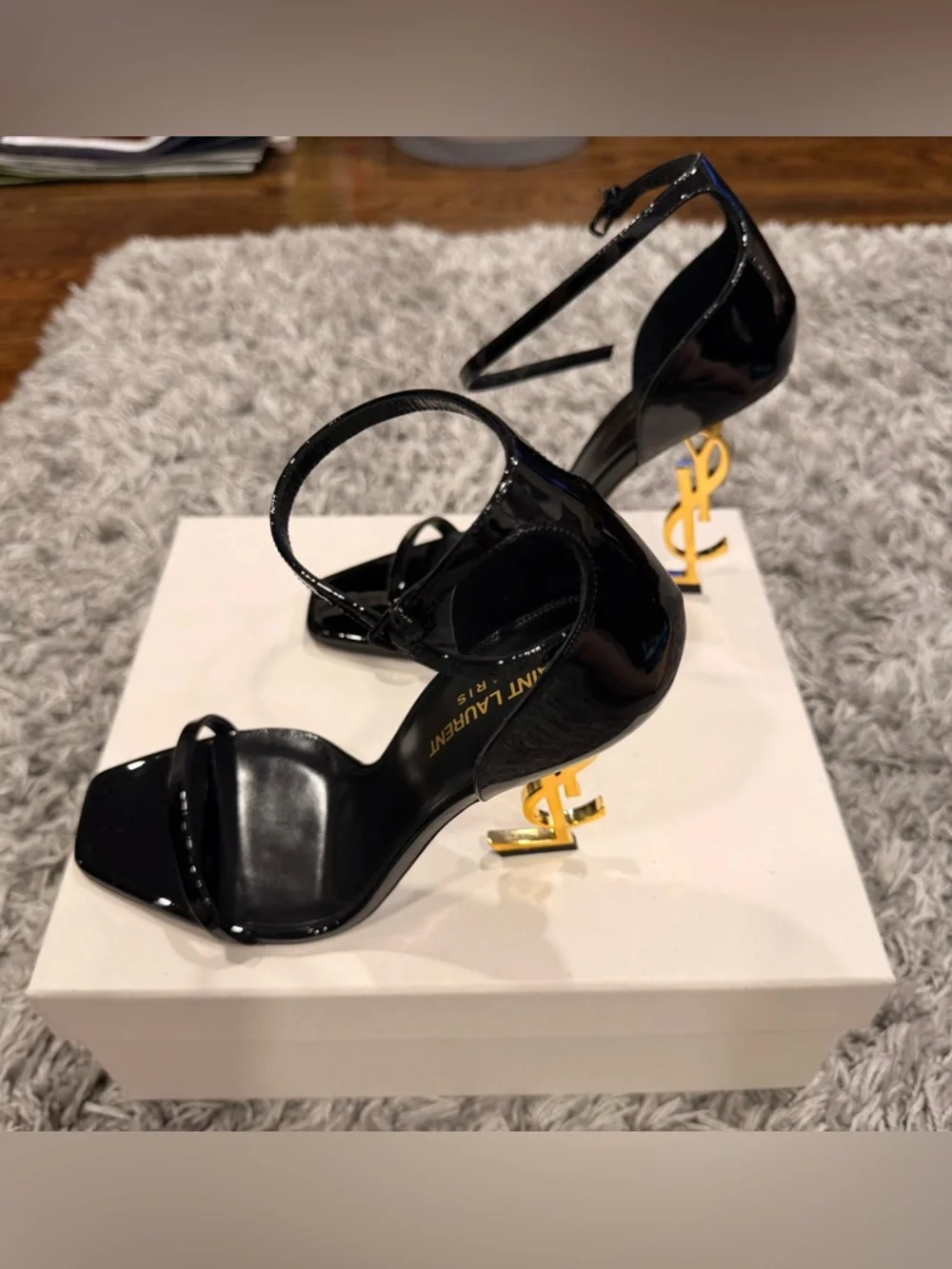 Saint Laurent Opyum Sandals in Black Patent Leather
Size 38.5 US 8.5 - Picture 2 of 6